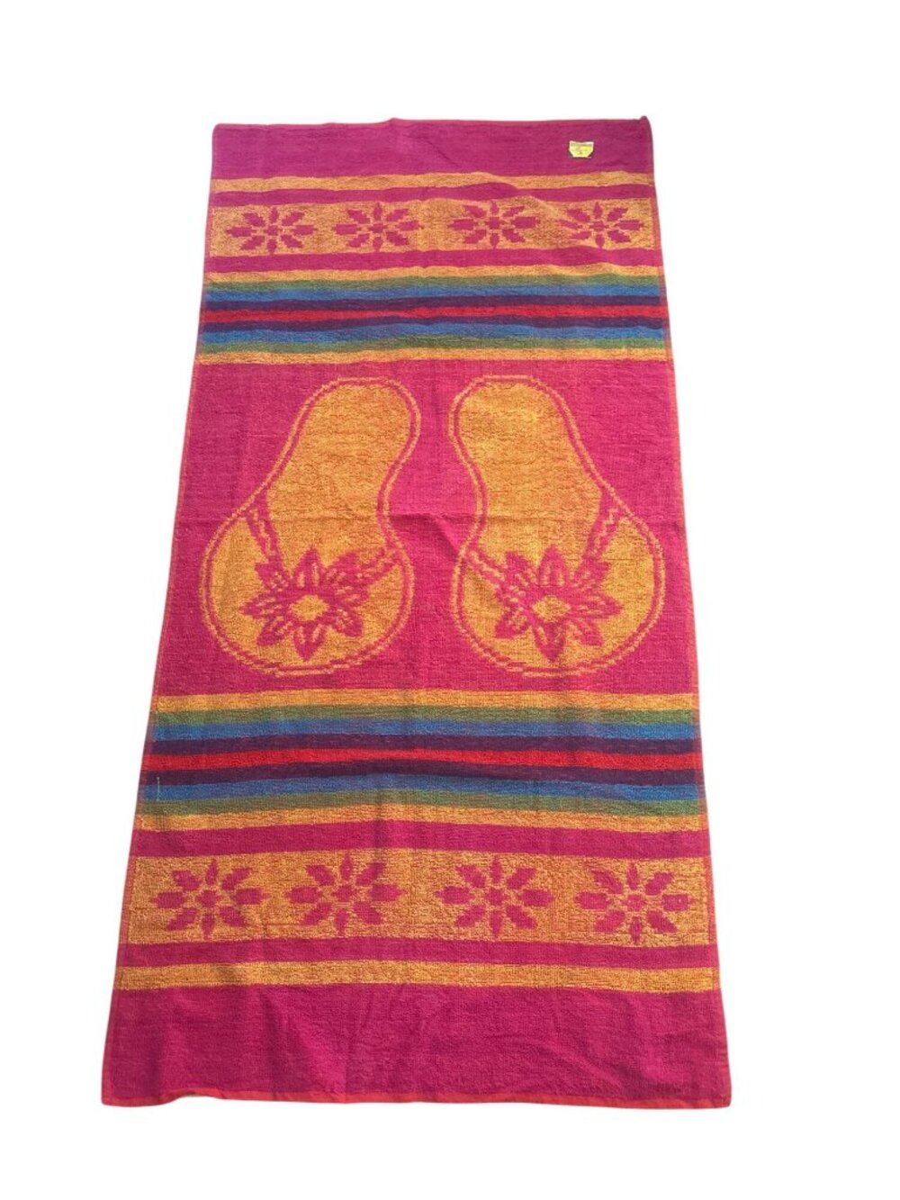 Total Pacific Beach Towel NWT Multi Pink Cotton 28" X 58" FlipFlopS